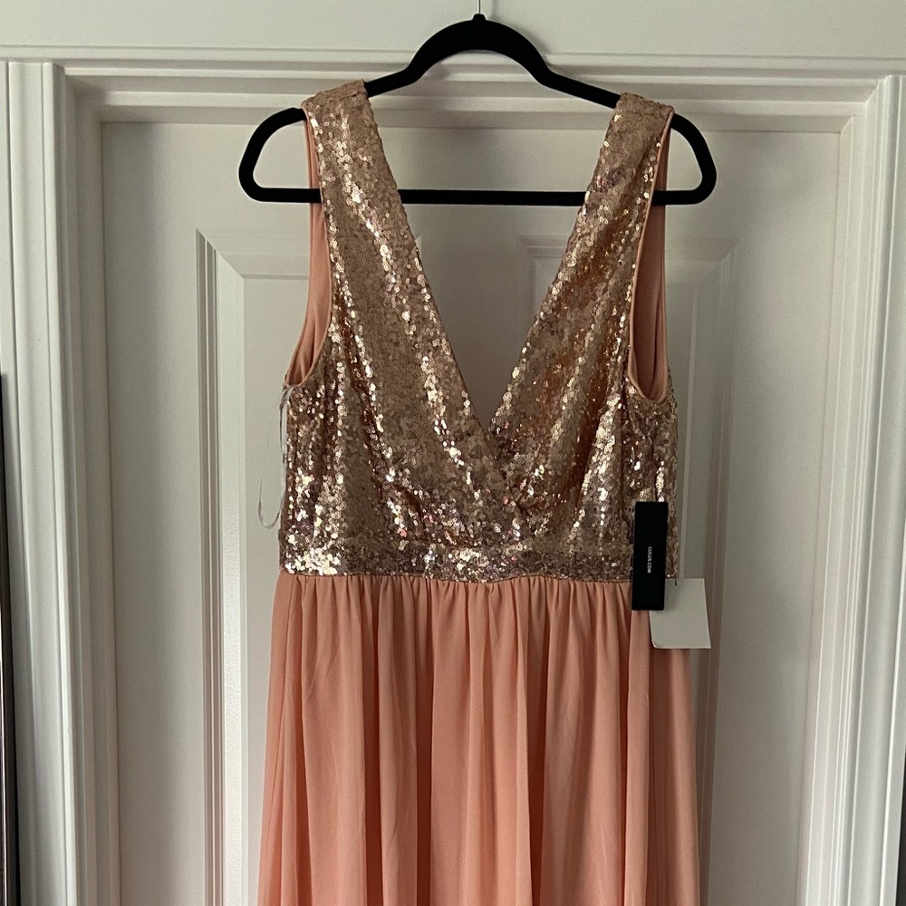 New rose gold sequin dress